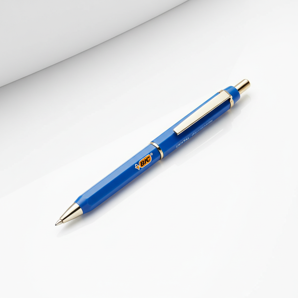 Bolígrafo Bic sobre fondo blanco